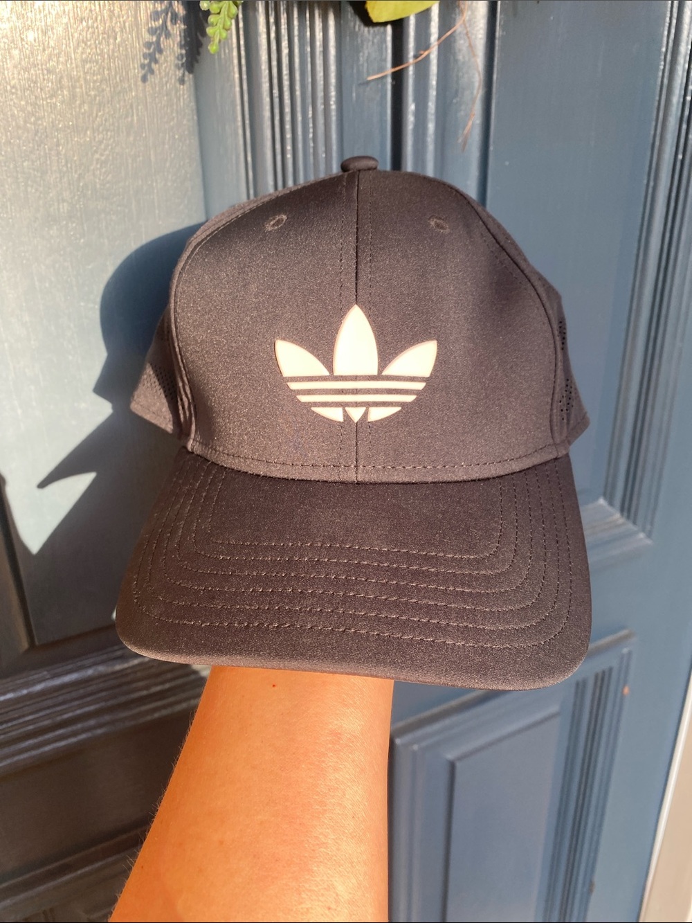 adidas Black Beacon 5.0 Cap with White Trefoil Logo